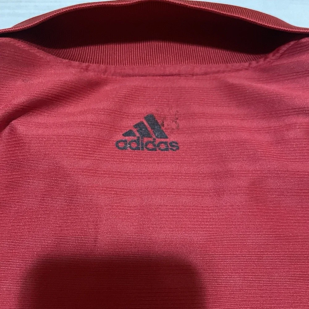 Adidas Shirt Mens Size XXL Red Climacool‎ Striped Performance Golf Polo